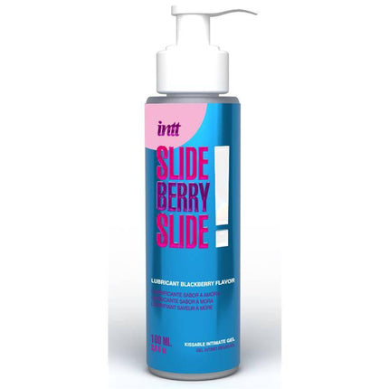 Lubricant Blackberry Water-Based Kissable 100ml in sleek pump bottle