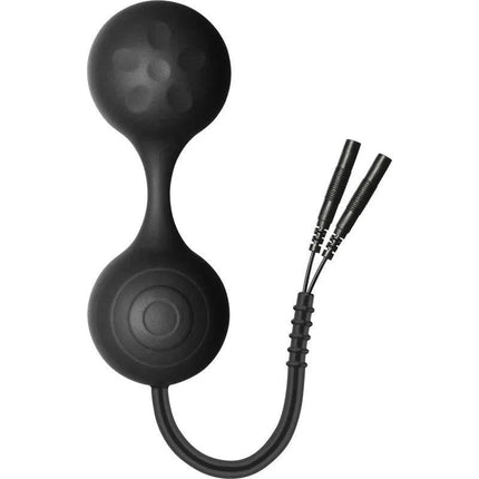 Black Lula Kegel Balla Excersisor Silicone Noir with dual connectors for pelvic exercise and stimulation.