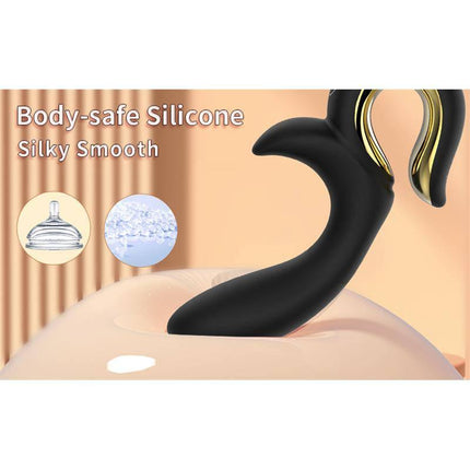Lulu Vibe with thrusting made of body-safe silicone, featuring a silky smooth design for enhanced pleasure and comfort.