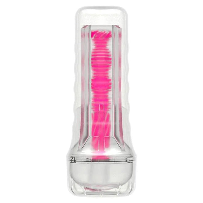 Lumino Play Masturbator Pink Glow 8.5 with textured interior for enhanced pleasure.