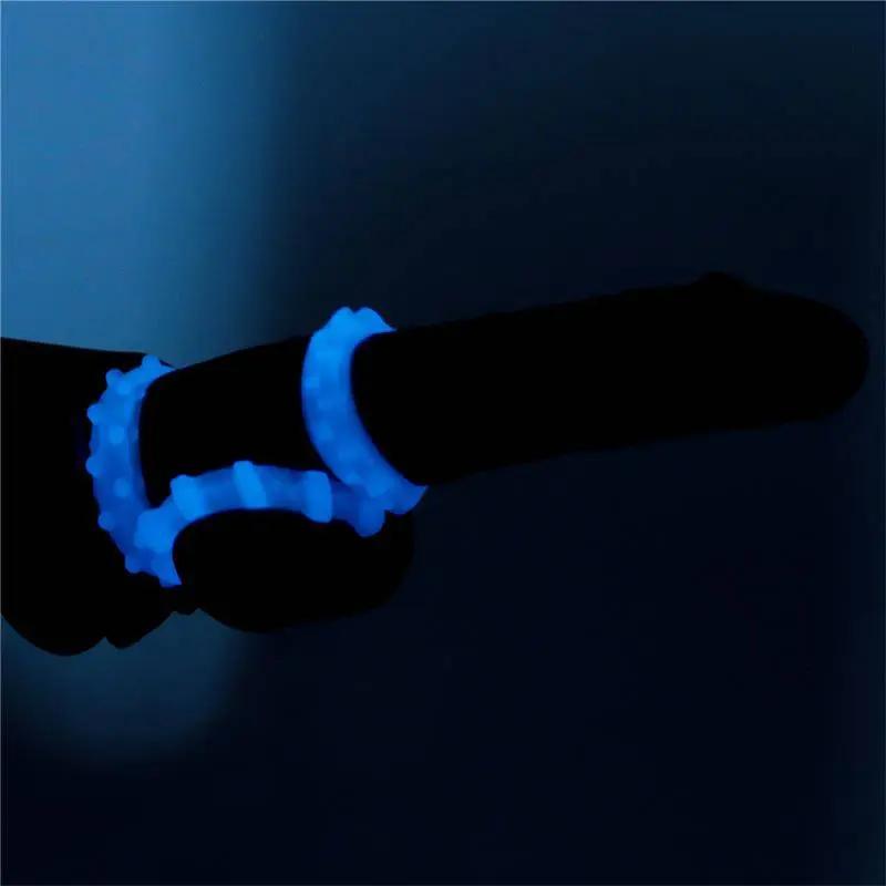 Lumino Play Set 3 Penis Ring Blue Light - secretsextoys.store