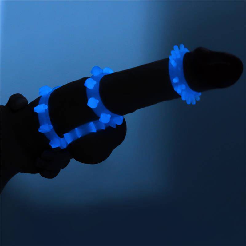 Lumino Play Set 4 Penis Ring Blue Light - secretsextoys.store