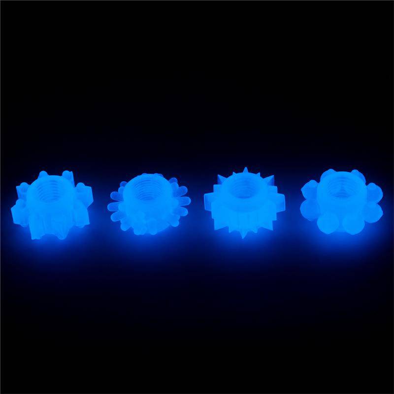 Lumino Play Set 4 Penis Ring Blue Light - secretsextoys.store