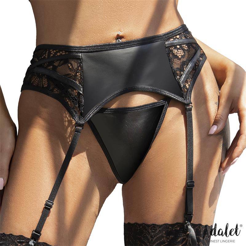 Luva Garter with Floral Lace and Thong Set - secretsextoys.store