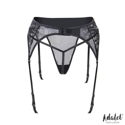 Luva Garter with Floral Lace and Thong Set by Adalet featuring sensual floral lace design for everyday comfort and confidence.
