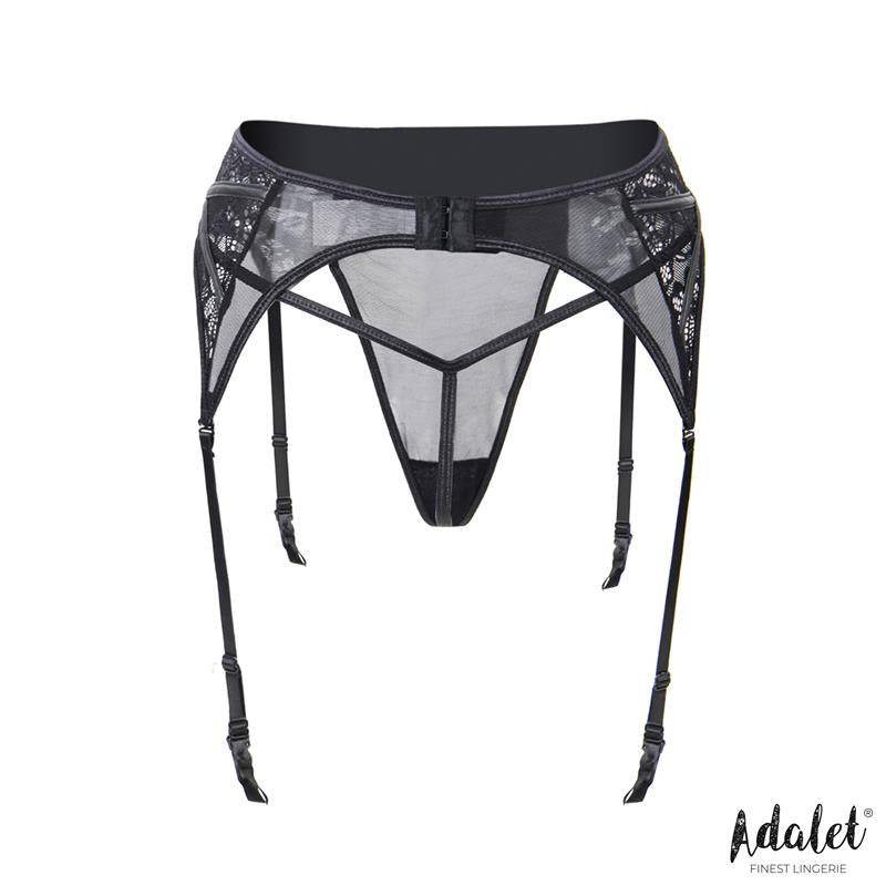 Luva Garter with Floral Lace and Thong Set - secretsextoys.store