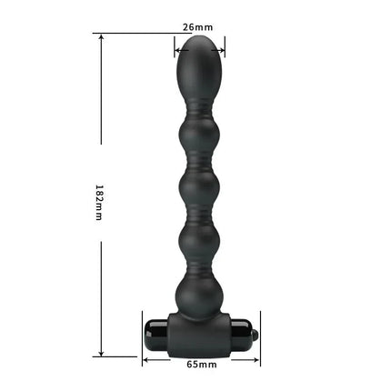 Lynn Butt Plug with Vibration Sensual Pleasure, ergonomic design, soft silicone finish, 10 vibration functions, 182mm length, 26mm width