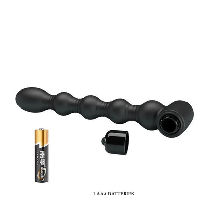 Lynn Butt Plug with Vibration Sensual Pleasure in black, featuring 10 vibration functions and includes a AAA battery