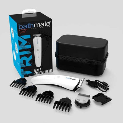 Male Hair Removal Kit Trim with precision blades, ergonomic design, and 4 comb settings for versatile grooming.