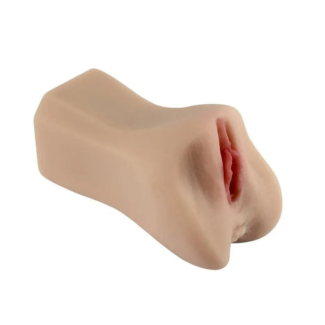 Male Masturbator Vagina Candice Skin with lifelike vagina-shaped opening and textured tunnel for realistic experience.