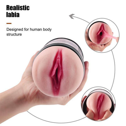 Male Masturbator Vagina Sonya Beer Bottle with realistic labia design, discreet beer-bottle shape for privacy and convenience.