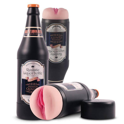 Male Masturbator Vagina Sonya Beer Bottle with lifelike sleeve and discreet beer bottle design for privacy and convenience.