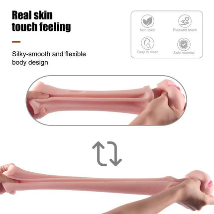 Silky smooth and flexible design of male masturbator for lifelike touch and feel.