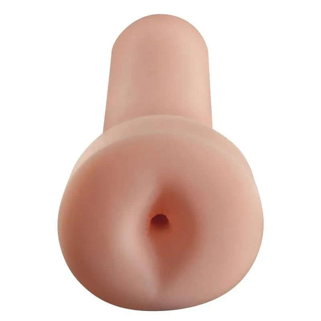 Compact Male Pump and Dump Stroker Flesh for on-the-go pleasure with soft, textured design.