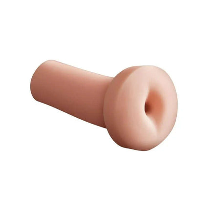 Male Pump and Dump Stroker Flesh compact handheld stroker with lifelike design for discreet use and on-the-go pleasure.
