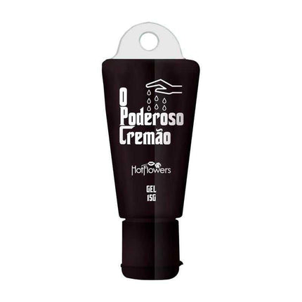 Male Stimulating Gel - Poderoso 15gr bottle offering cooling, warming, and vibration sensations for enhanced intimacy and arousal.