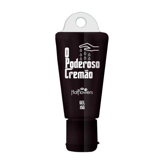 Male Stimulating Gel - Poderoso 15gr bottle offering cooling, warming, and vibration sensations for enhanced intimacy and arousal.