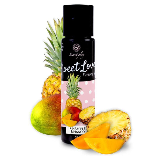Mango and Pinneapple Gel - Sweet Love, edible water-based lubricant, tropical flavor