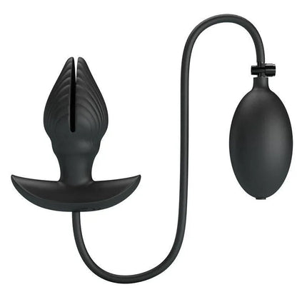 Manson Inflatable Butt Plug with Vibration featuring inflatable design with ball pump for tailored stimulation.