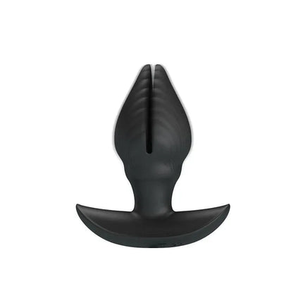 Manson Inflatable Butt Plug with Vibration - black anal toy with inflatable design for customizable fullness and stimulation.