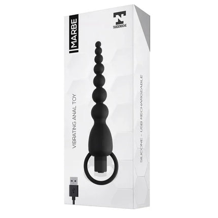 Marbe Anal Chain with Vibration USB Silicone in packaging, featuring soft silicone beads and USB charging.