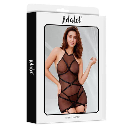 Adalet Margot Babydoll with Garter and Panties lingerie set in packaging