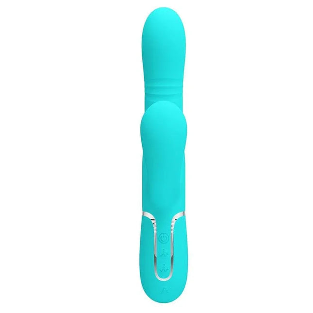Mariana Vibrator 4 in 1 Silicone Turquoise featuring ergonomic design for versatile pleasure