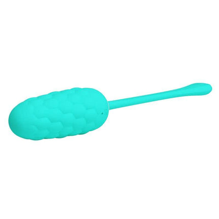 Marina Vibrating Egg Green silicone vibrator with 12 functions for versatile pleasure in a compact design.
