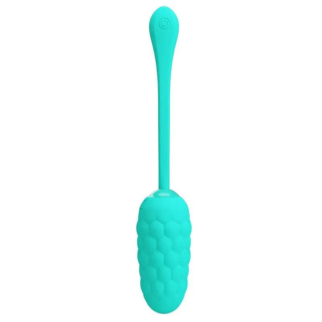 Marina Vibrating Egg Green, a premium silicone vibrator with 12 functions, ideal for versatile stimulation in bed or the bath.