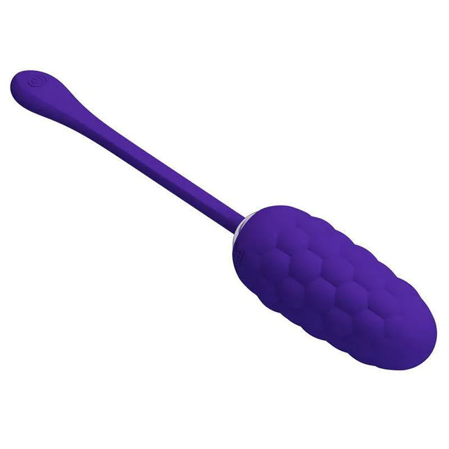 Marina Vibrating Egg Violet - USB Rechargeable Silicone Pleasure Egg in purple with quilted texture
