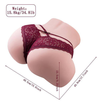 Marisa Masturbator with Thrusting 15.8 kg in lace, dimensions shown