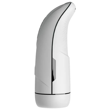 Marissa Male Masturbator Vibration, Heating, Sex Talk and Licking device, side view showcasing sleek design and features.