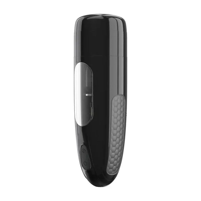 Marlos Automatic Masturbator with Vibration and USB Movement sleek black design with textured grip