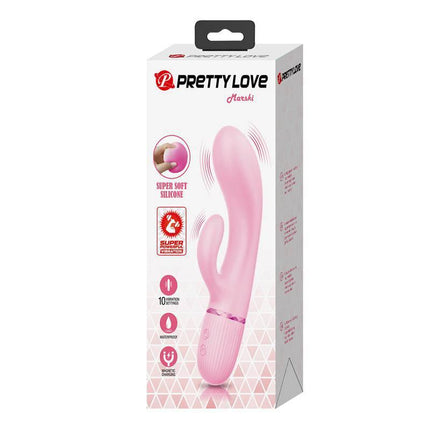 Marski Vibrator with Rabbit G Spot Pink dual-stimulation silicone vibrator packaging.
