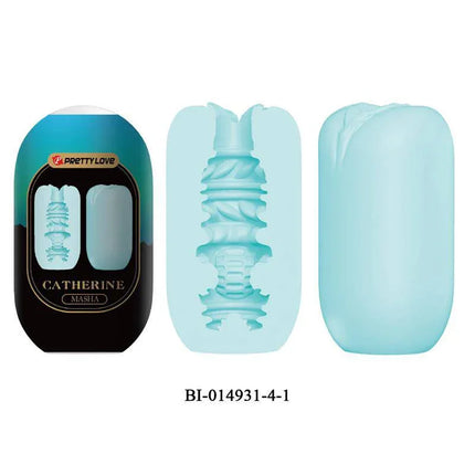 Masha Display 18 Men Masturbator with blue textured interior and packaging.