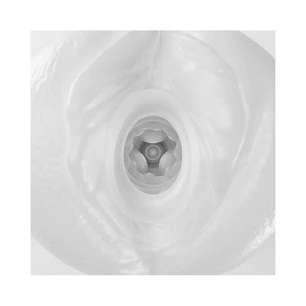 Inside view of the Masha Masturbator Egg Double Texture Whit showing detailed dual textures for enhanced stimulation.