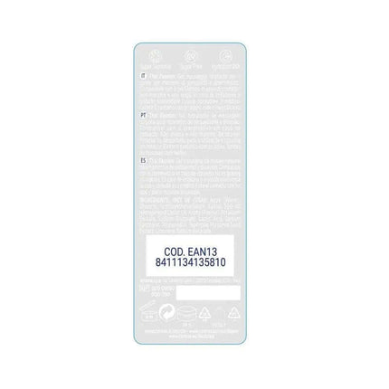 Back label of Massage Gel Thai Passion 200 ml with product details and EAN code 8411134135810.