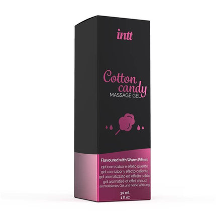 Massage Gel Warm Effect Cotton Candy 30 ml in black and pink packaging