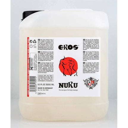 Massage Gel Water Base 5000 ml premium Nuru massage gel container, designed for full-body experience, ultra-smooth glide, 5000 ml size.