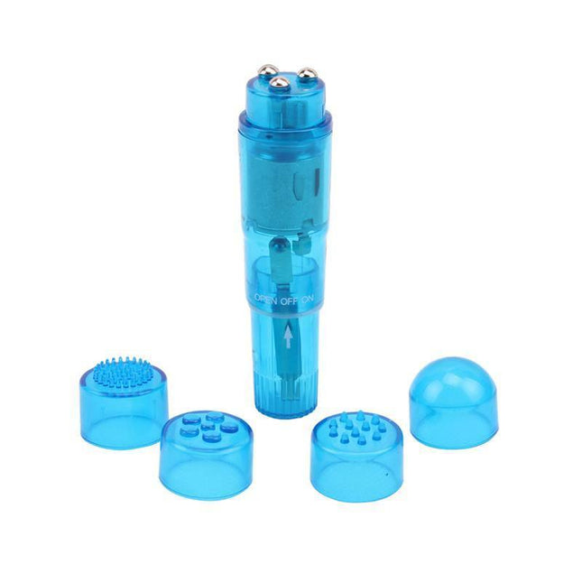Massager Hi-Basic 10.8 cm Bleu with interchangeable heads for versatile intimate wellness