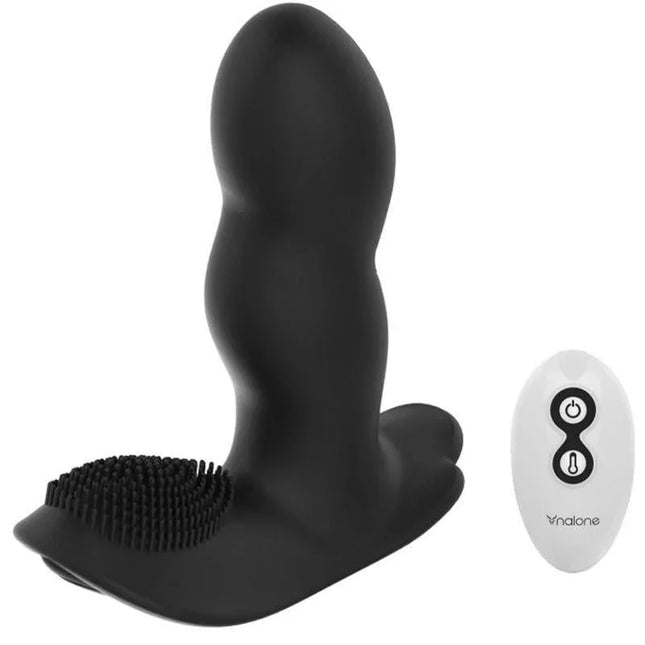 Massager Loli USB Silicone Black with remote control, designed for personal well-being, made of body-safe materials.
