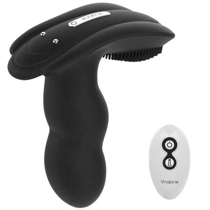 Massager Loli USB Silicone Black with remote control for personal wellbeing and intimate moments.