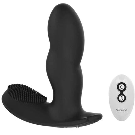 Massager Loli USB Silicone Black with remote control for personal wellbeing and intimate moments.
