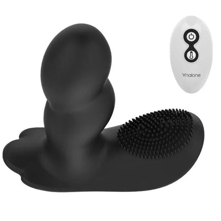Massager Loli USB Silicone Black with remote control for personal wellbeing.