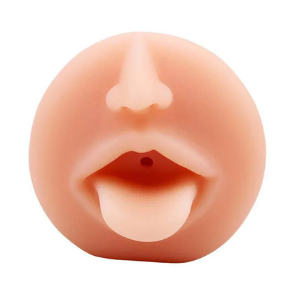 Masturbador Abby Sensual T-Skin 15 cm Flesh mouth-shaped sleeve for lifelike intimate experience.