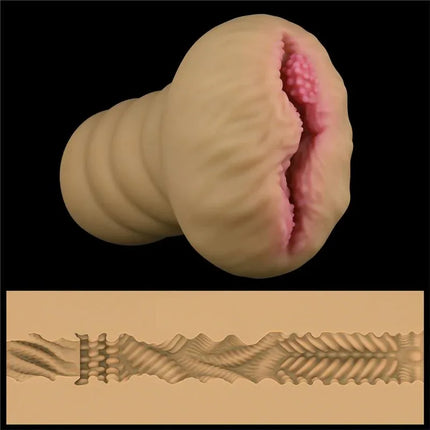 Masturbator Aliens Pie 1 with textured tunnel for lifelike simulation, featuring unique alien-themed design.