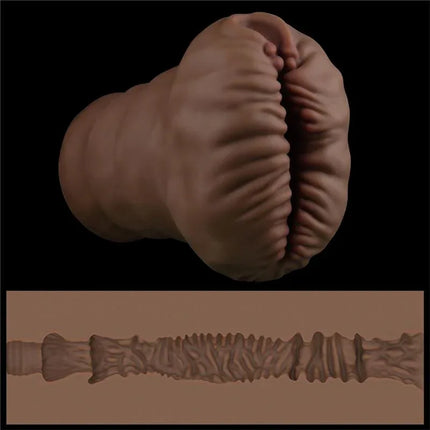 Masturbator Aliens Pie 2 with textured design for immersive experience and comfortable handling, showcasing the detailed ridges and nubs.