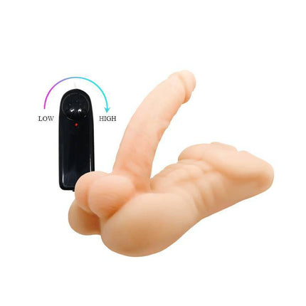 Masturbator Bigger Man Flesh with remote-controlled vibration feature, showcasing realistic design for adult use.