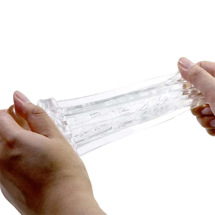 Stretchy texture of the Masturbator Cup with Magic Ball for snug fit and enhanced stimulation.