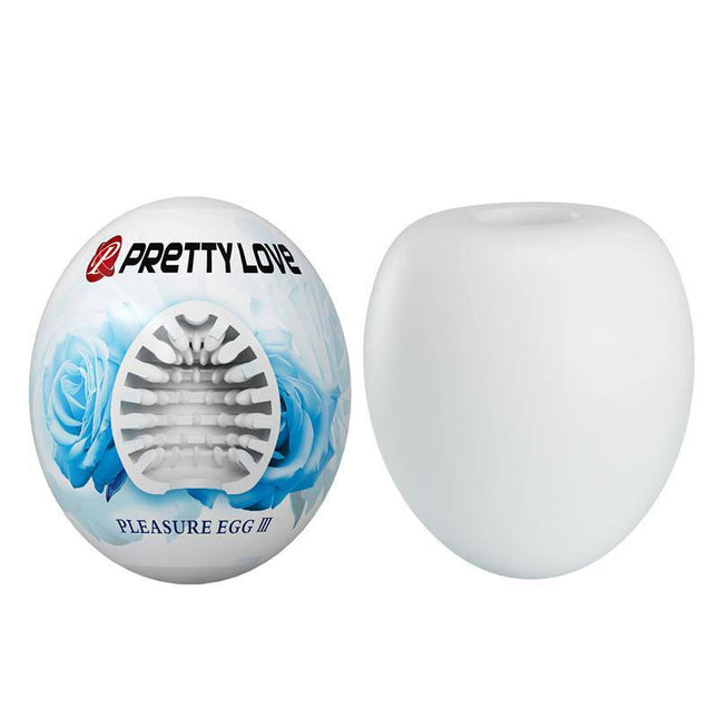 Masturbator Egg III White: Flexible Solo Pleasure with textured interior and white exterior for enhanced satisfaction.